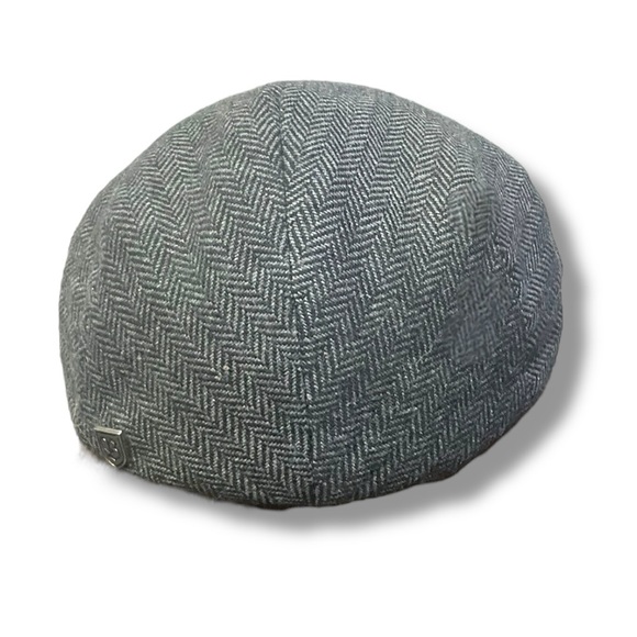 🎩 Brixton Hooligan Gray‎ Herringbone Flat Cap (M) - Picture 5 of 8